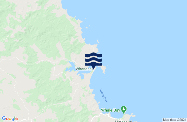 Whananaki Inlet, New Zealandの潮見表地図