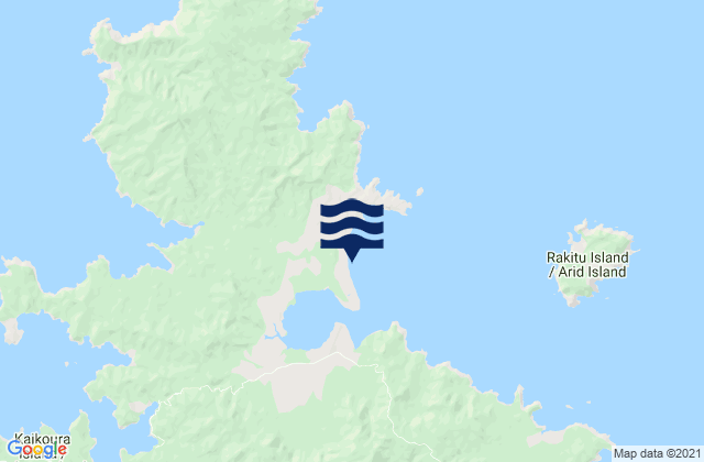 Whangapoua Beach, New Zealandの潮見表地図