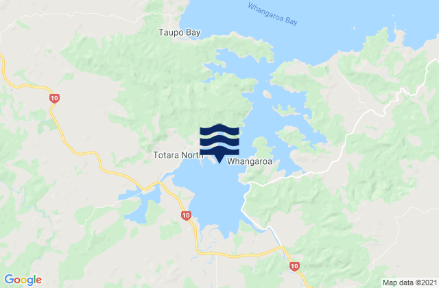 Whangaroa Harbour, New Zealandの潮見表地図