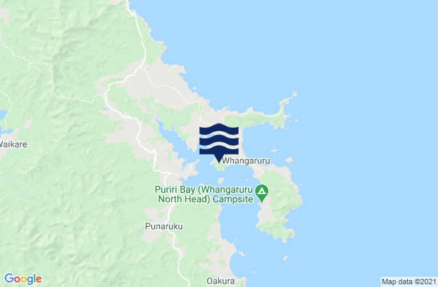 Whangaruru Harbour, New Zealandの潮見表地図