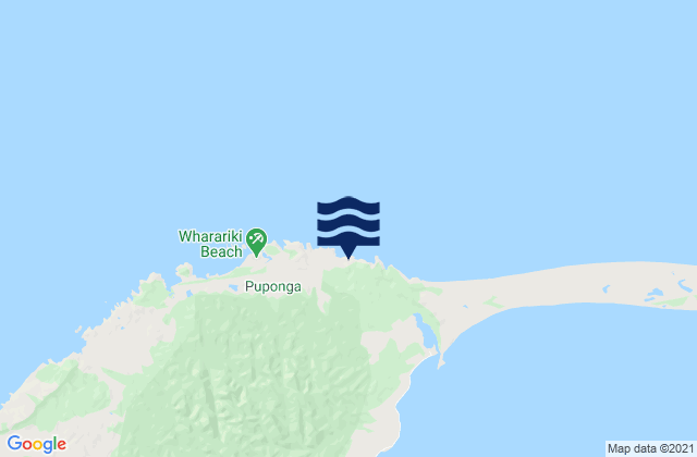 Wharariki Beach Tasman, New Zealandの潮見表地図