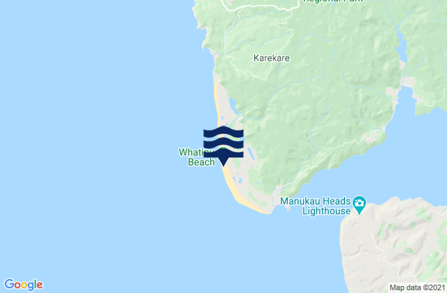 Whatipu Beach, New Zealandの潮見表地図