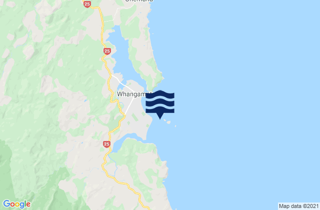 Whenuakura Island, New Zealandの潮見表地図