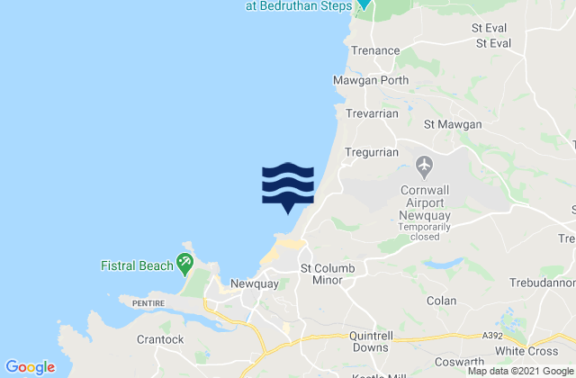 Whipsiderry Beach, United Kingdomの潮見表地図