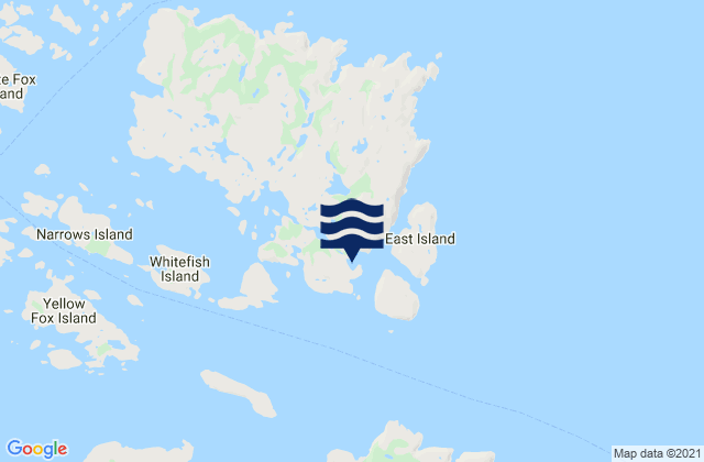 White Bear Arm, Canadaの潮見表地図
