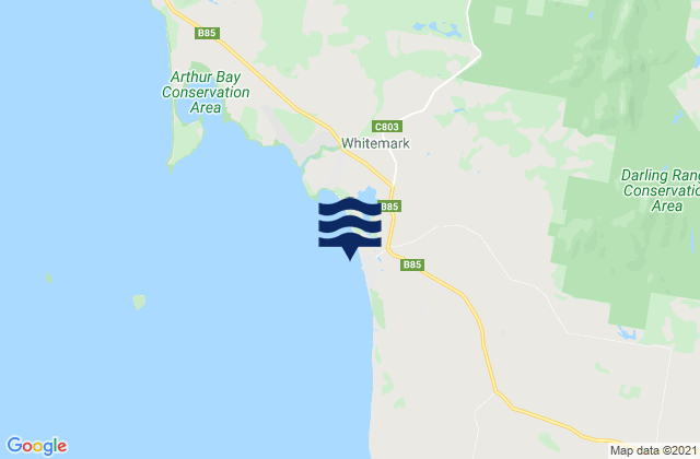 Whitemark Beach, Australiaの潮見表地図