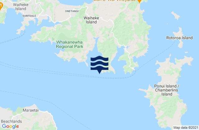 Whites Bay, New Zealandの潮見表地図