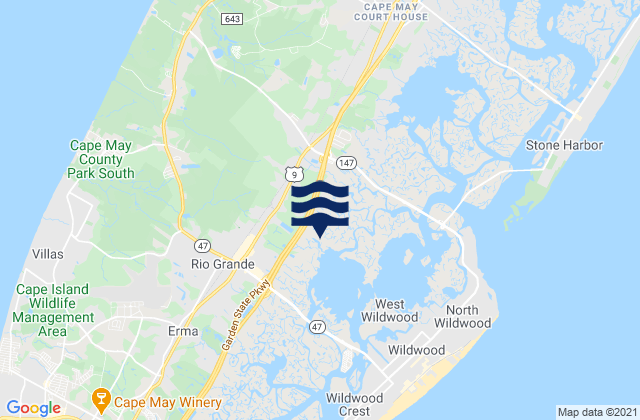 Whitesboro-Burleigh, United Statesの潮見表地図