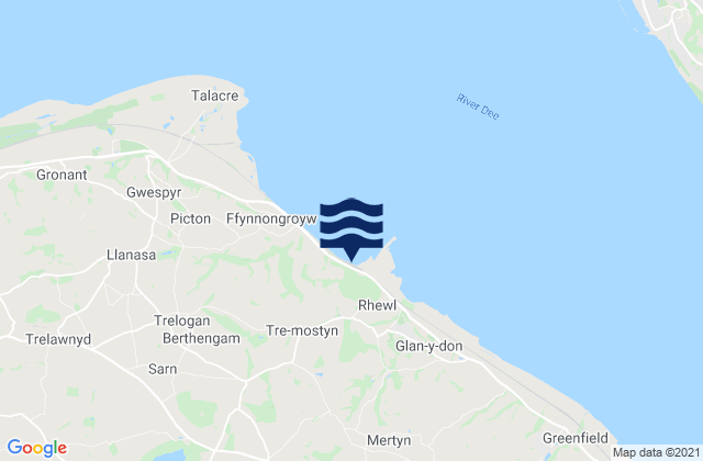 Whitford, United Kingdomの潮見表地図