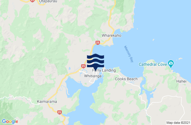 Whitianga, New Zealandの潮見表地図