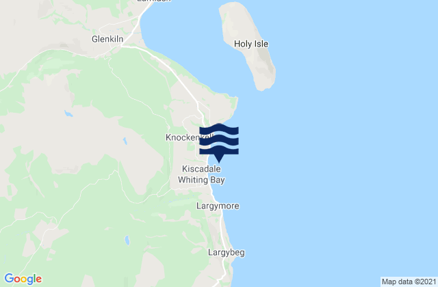 Whiting Bay Beach, United Kingdomの潮見表地図