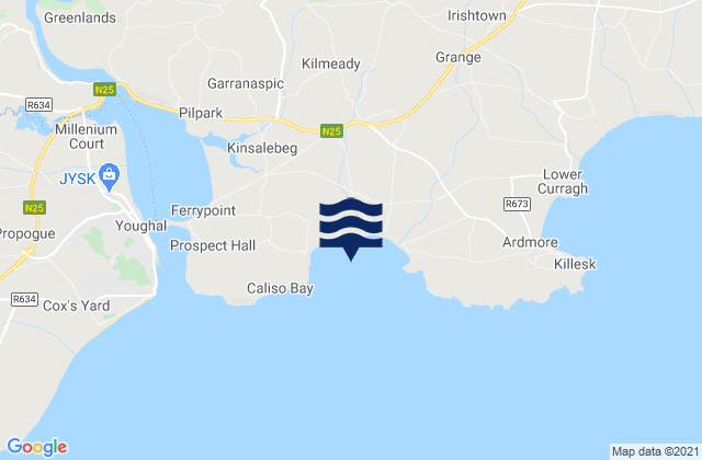 Whiting Bay, Irelandの潮見表地図