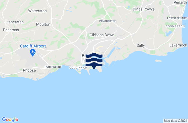 Whitmore Bay Beach, United Kingdomの潮見表地図
