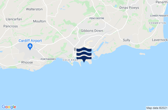 Whitmore Bay, United Kingdomの潮見表地図