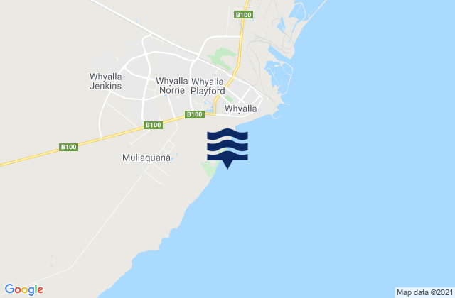Whyalla, Australiaの潮見表地図