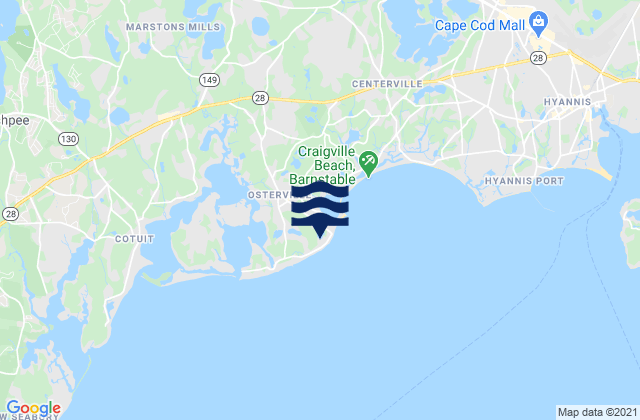 Wianno Avenue, United Statesの潮見表地図