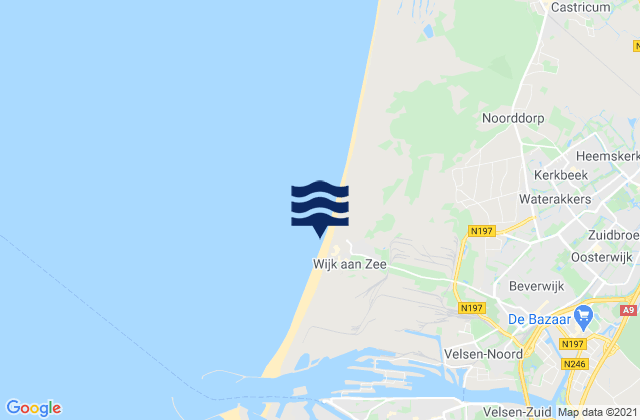 Wijk Aan Zee/Noordpier, Netherlandsの潮見表地図