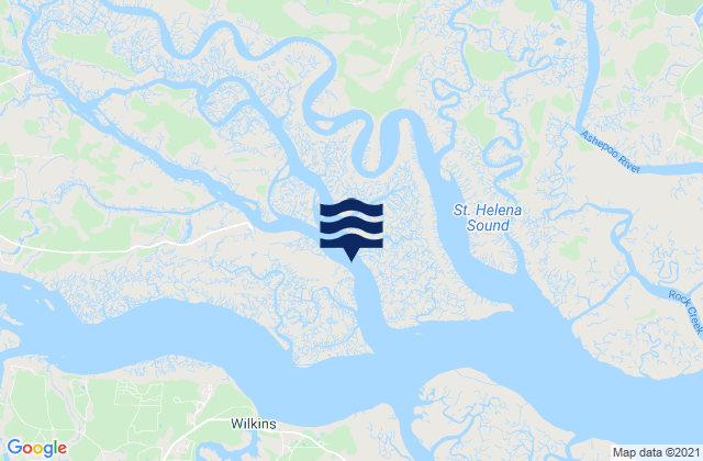 Williman Creek, United Statesの潮見表地図