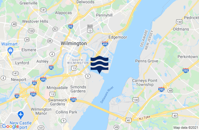 Wilmington Marine Terminal, United Statesの潮見表地図