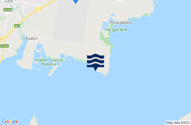 Wilson Spit, Australiaの潮見表地図