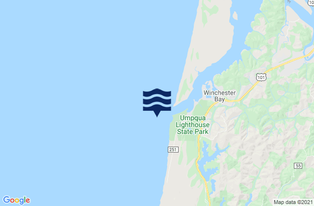 Winchesteer Bay/Umpqua Jetty, United Statesの潮見表地図