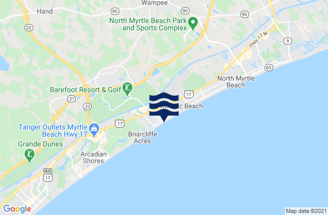 Windy Hill Beach, United Statesの潮見表地図