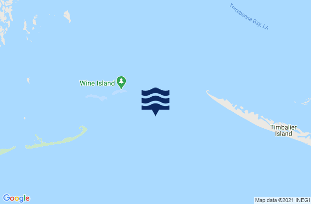Wine Island Terrebonne Bay, United Statesの潮見表地図