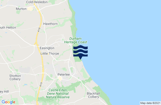 Wingate, United Kingdomの潮見表地図