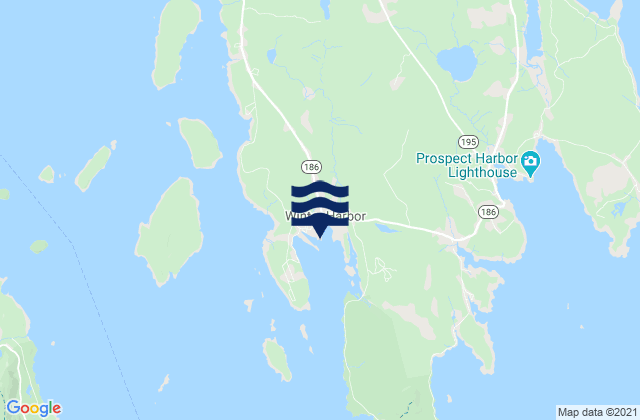 Winter Harbor (Frenchman Bay), United Statesの潮見表地図