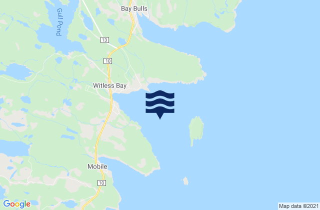 Witless Bay, Canadaの潮見表地図