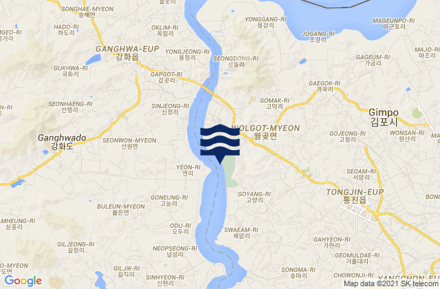 Wolgot, South Koreaの潮見表地図