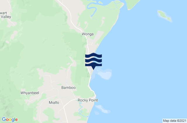 Wonga Beach, Australiaの潮見表地図