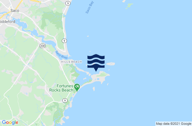 Wood Island Harbor, United Statesの潮見表地図