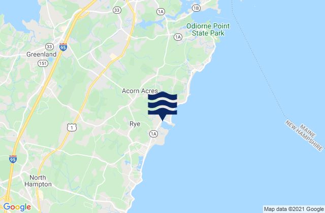 Woodman Point, United Statesの潮見表地図
