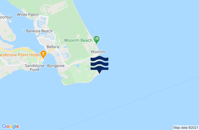 Woody Bay, Australiaの潮見表地図