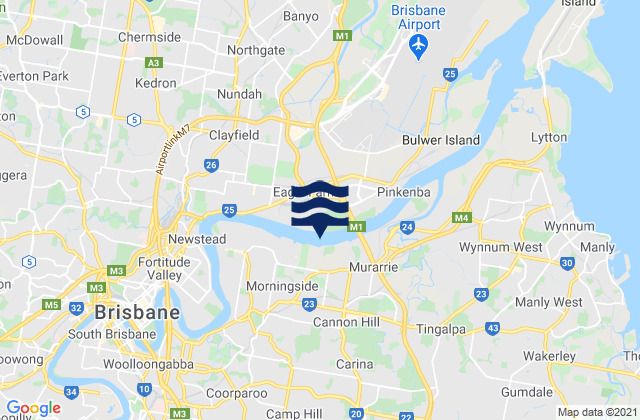 Wooloowin, Australiaの潮見表地図