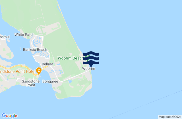 Woorim, Australiaの潮見表地図