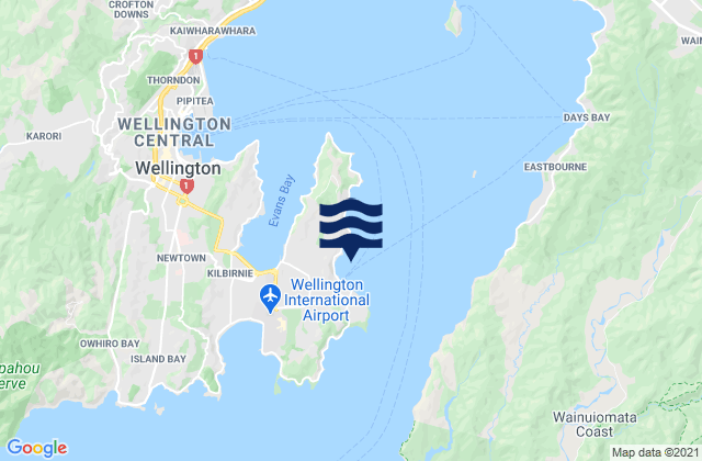 Worser Bay, New Zealandの潮見表地図