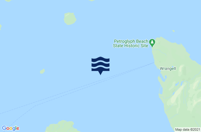 Wrangell Harbor 1.6 miles west of, United Statesの潮見表地図