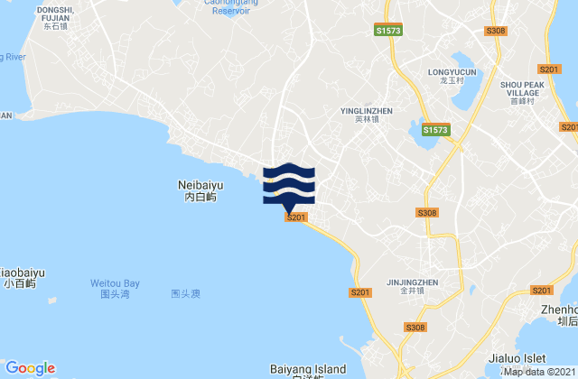 Wubao, Chinaの潮見表地図