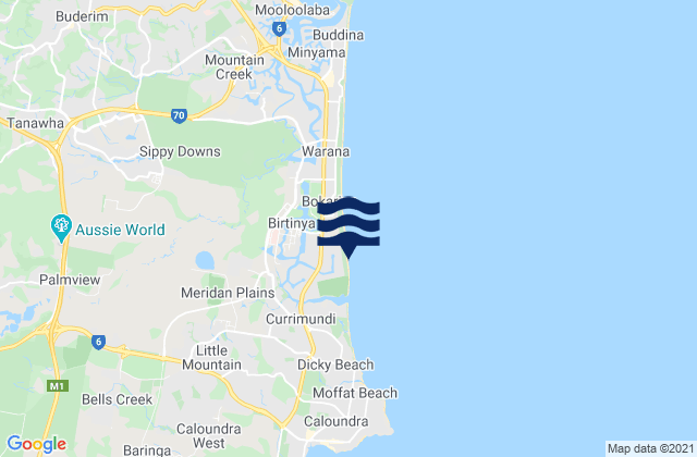 Wurtulla, Australiaの潮見表地図