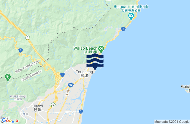 Wushi, Taiwanの潮見表地図