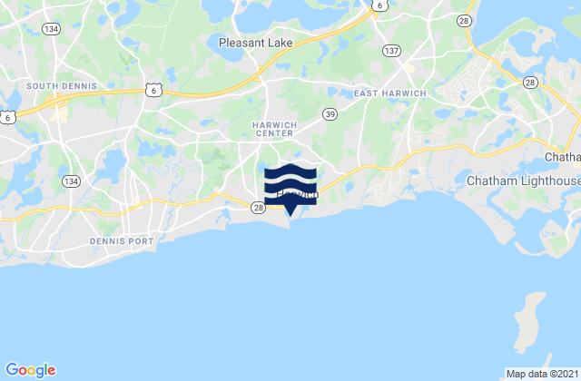 Wychmere Harbor, United Statesの潮見表地図