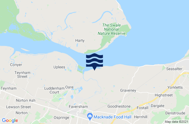 Wye, United Kingdomの潮見表地図