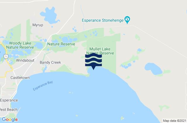 Wylie Bay, Australiaの潮見表地図