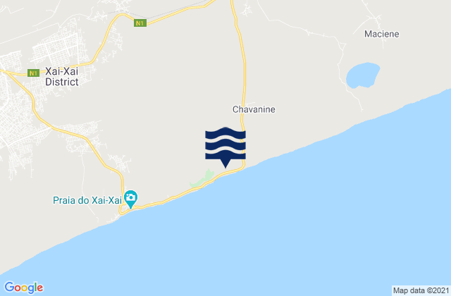 Xai-Xai District, Mozambiqueの潮見表地図