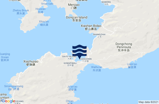 Xiahu, Chinaの潮見表地図