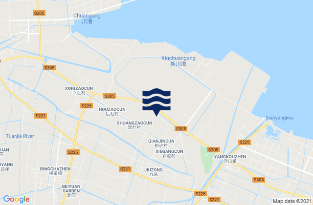 Xiamazhuang, Chinaの潮見表地図