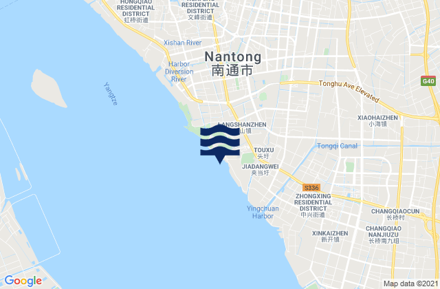 Xianfeng, Chinaの潮見表地図