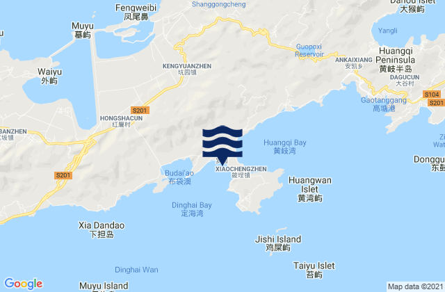 Xiaocheng, Chinaの潮見表地図